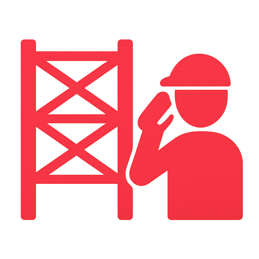 Ki-Grafik_Gerüst+Person am telefonieren 1